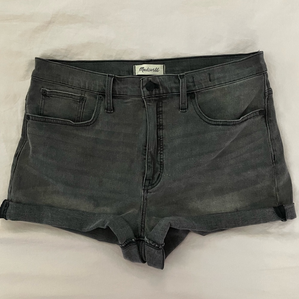 Madewell grey denim shorts